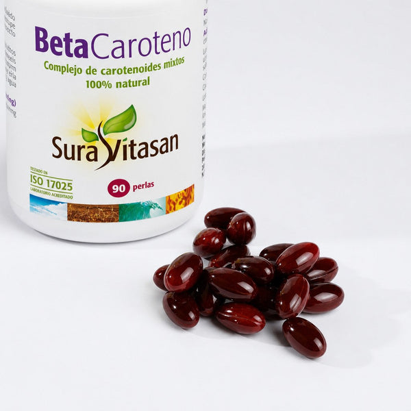 Envase de betacaroteno en perlas