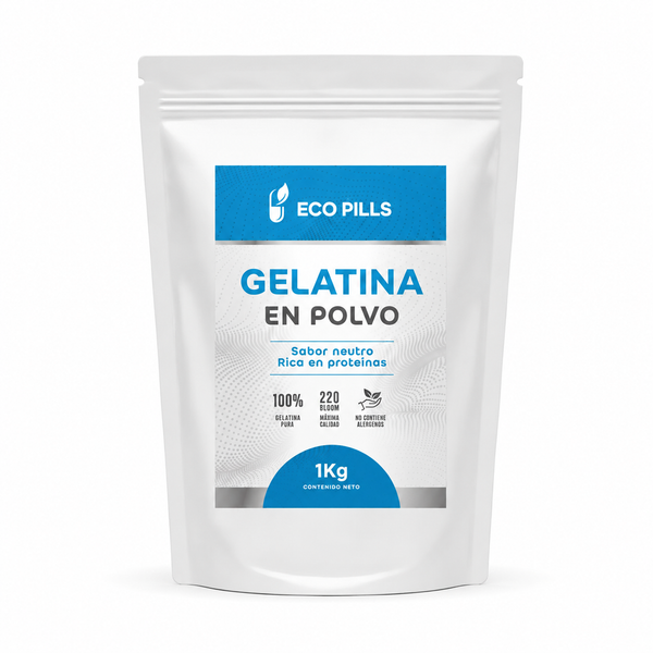 Gelatina en polvo sin sabor 220 Bloom Eco Pills InZoe