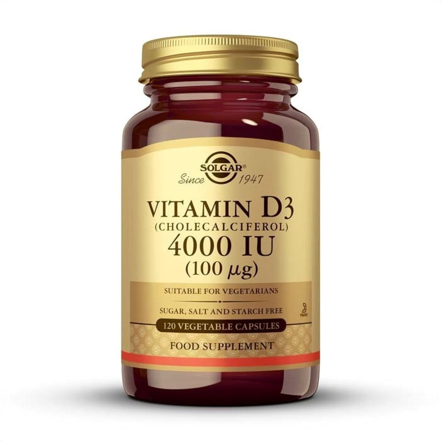 Envase de vitamina D3 4000 UI en cápsulas vegetales