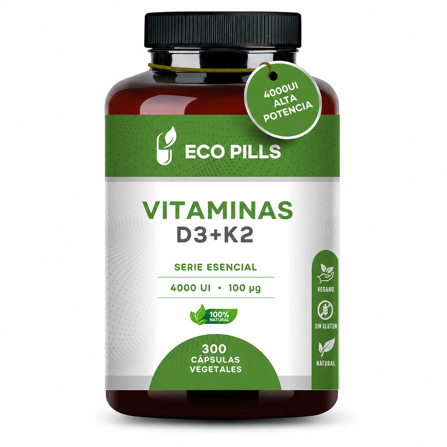 Cápsulas de vitamina D3 4000 UI + K2 MK-7 para el otoño e invierno
