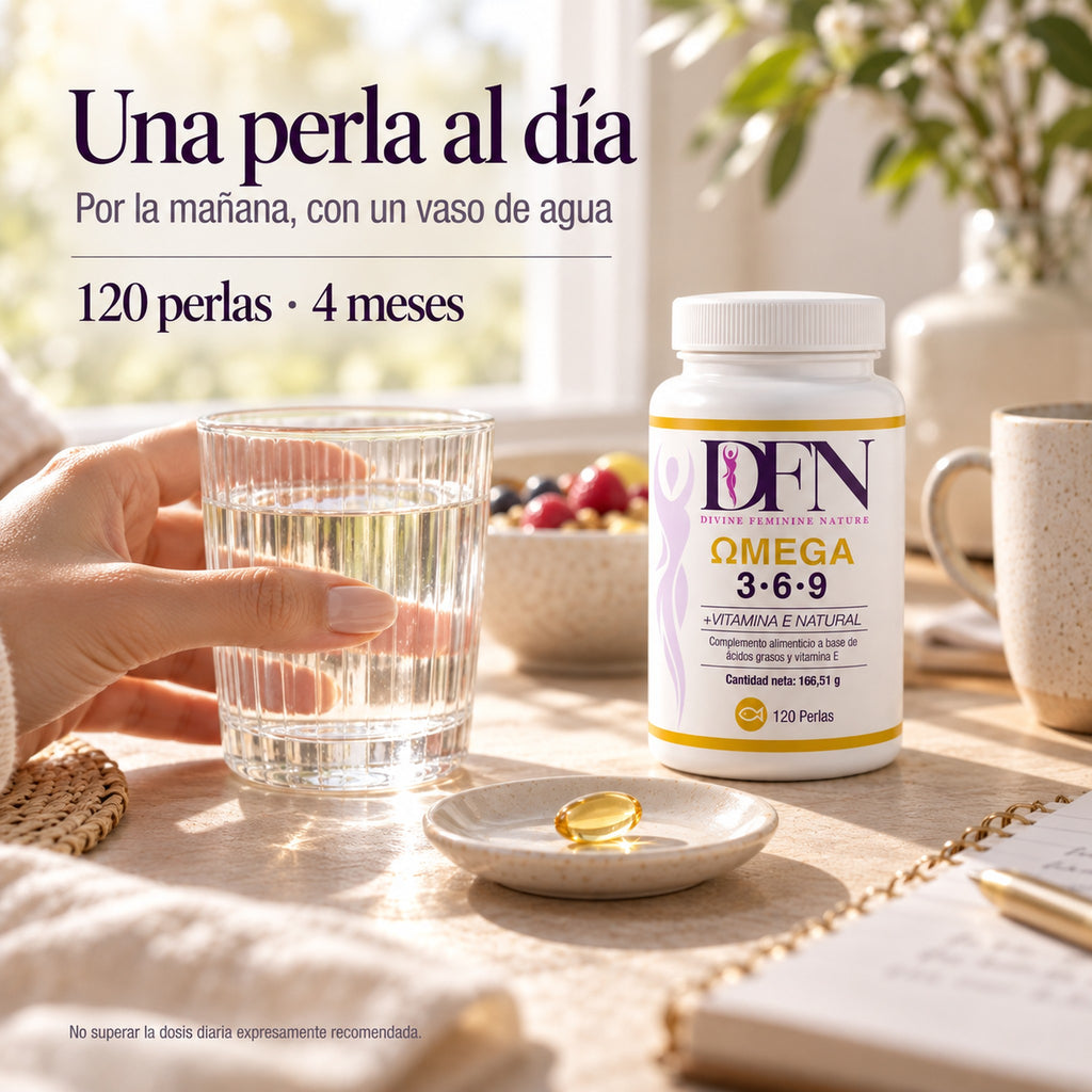 Omega 3 6 9 DFN: una perla al día por la mañana con un vaso de agua, 120 perlas para 4 meses