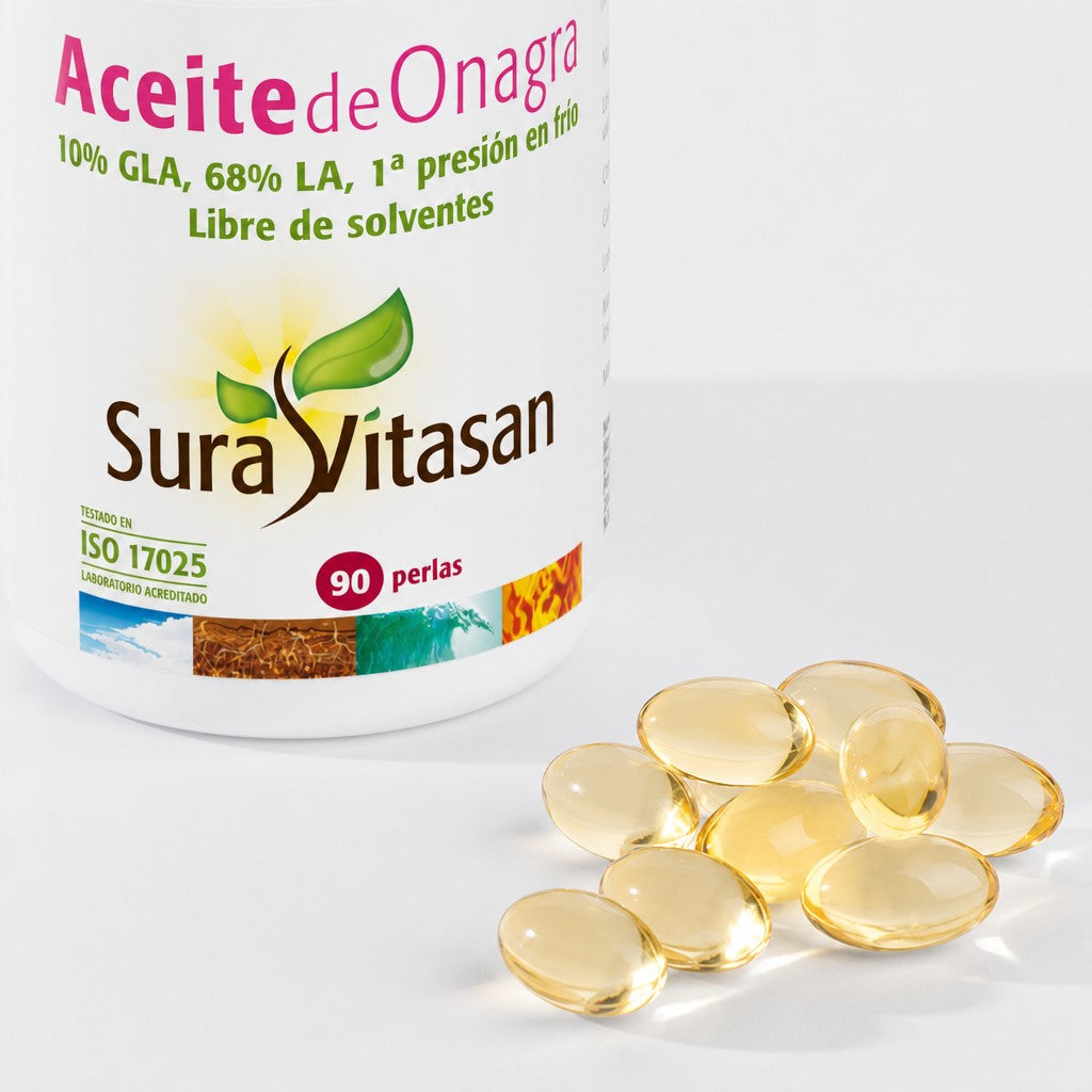Aceite de Onagra de Sura Vitasan – vista 4 (detalle del envase)