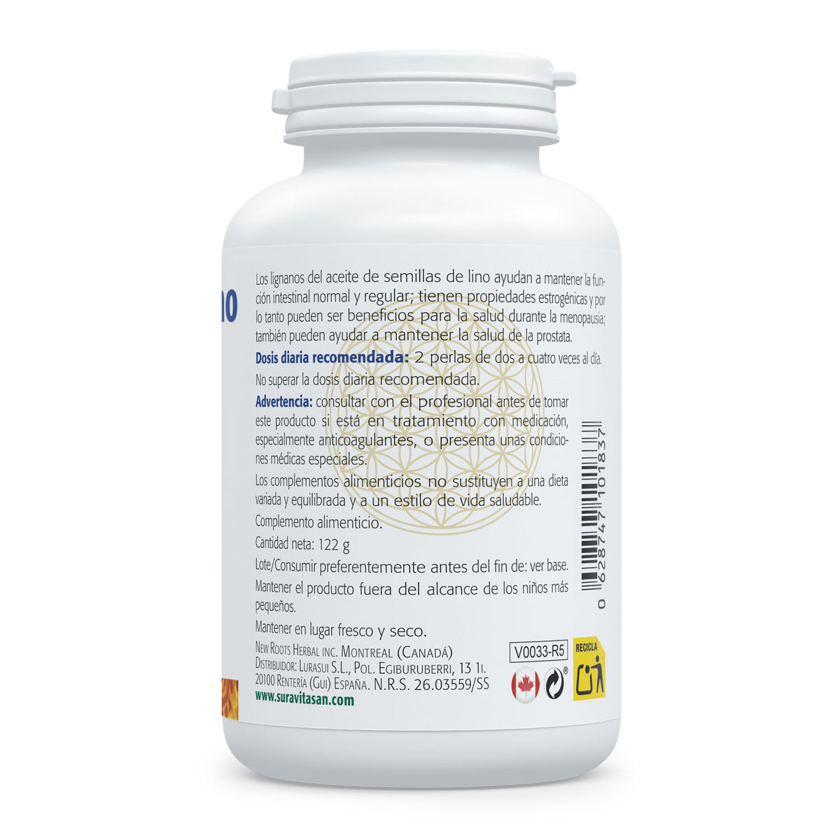 Composición y etiquetado de Aceite de Semillas de Lino de Sura Vitasan – vista 3