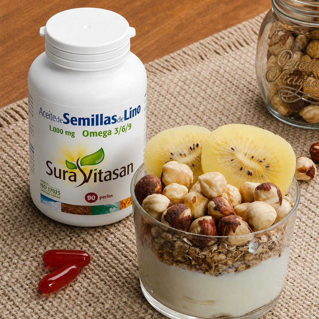 Aceite de Semillas de Lino de Sura Vitasan – vista 5 (detalle del envase)