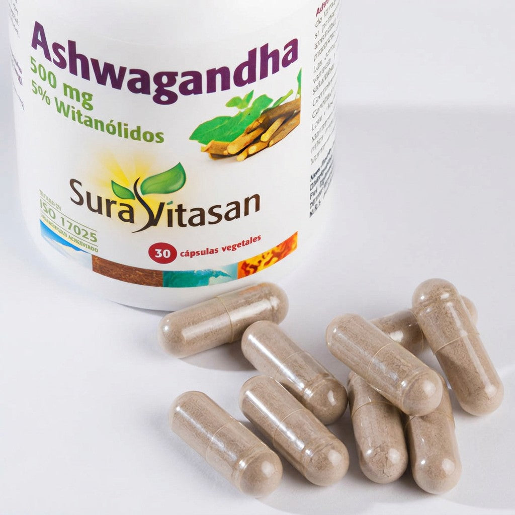 Ashwagandha de Sura Vitasan – vista 4 (detalle del envase)
