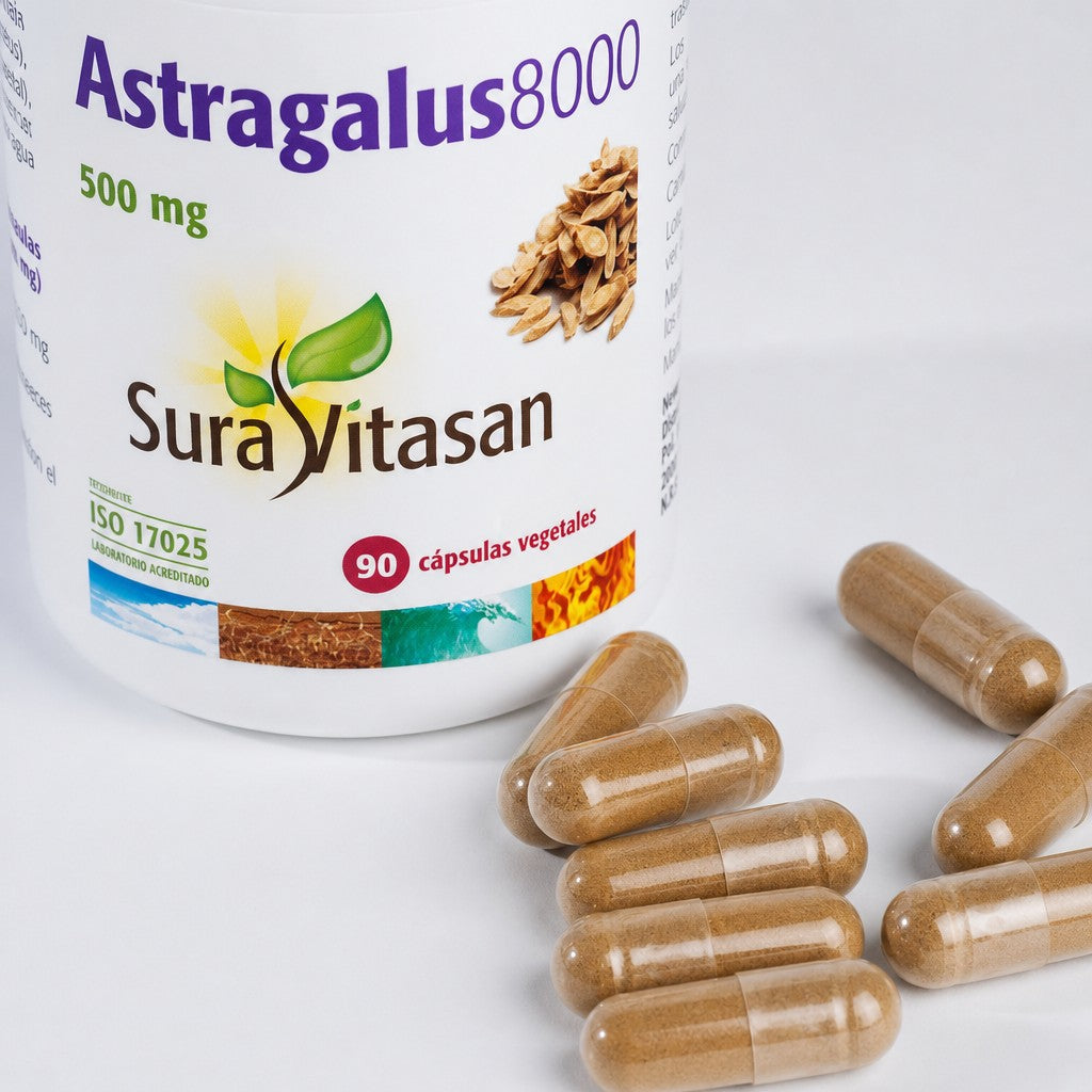 Astragalus 8000 de Sura Vitasan – 4.ª vista (detalle del envase)