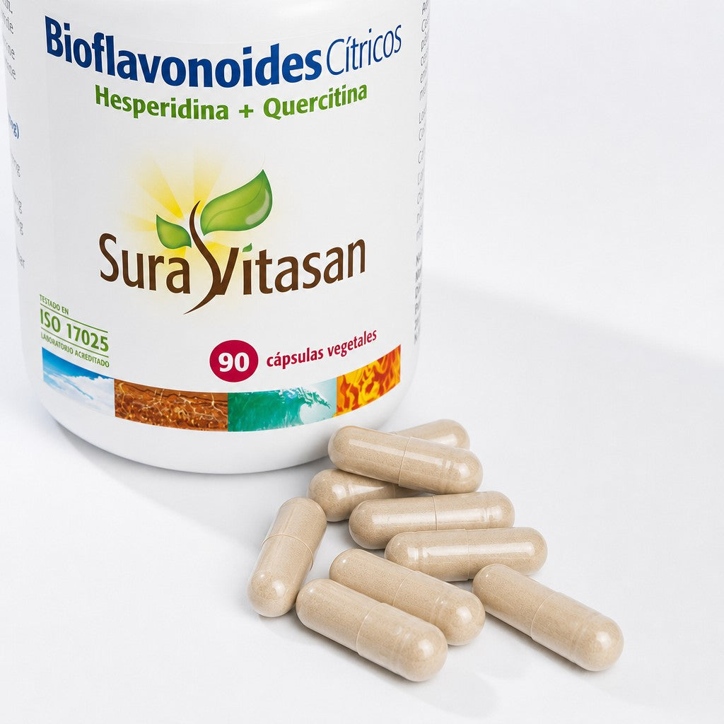 Bioflavonoides Cítricos de Sura Vitasan – 4.ª vista (detalle del envase)