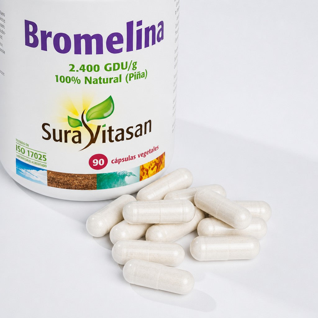 Bromelina de Sura Vitasan – 4.ª vista (detalle del envase)