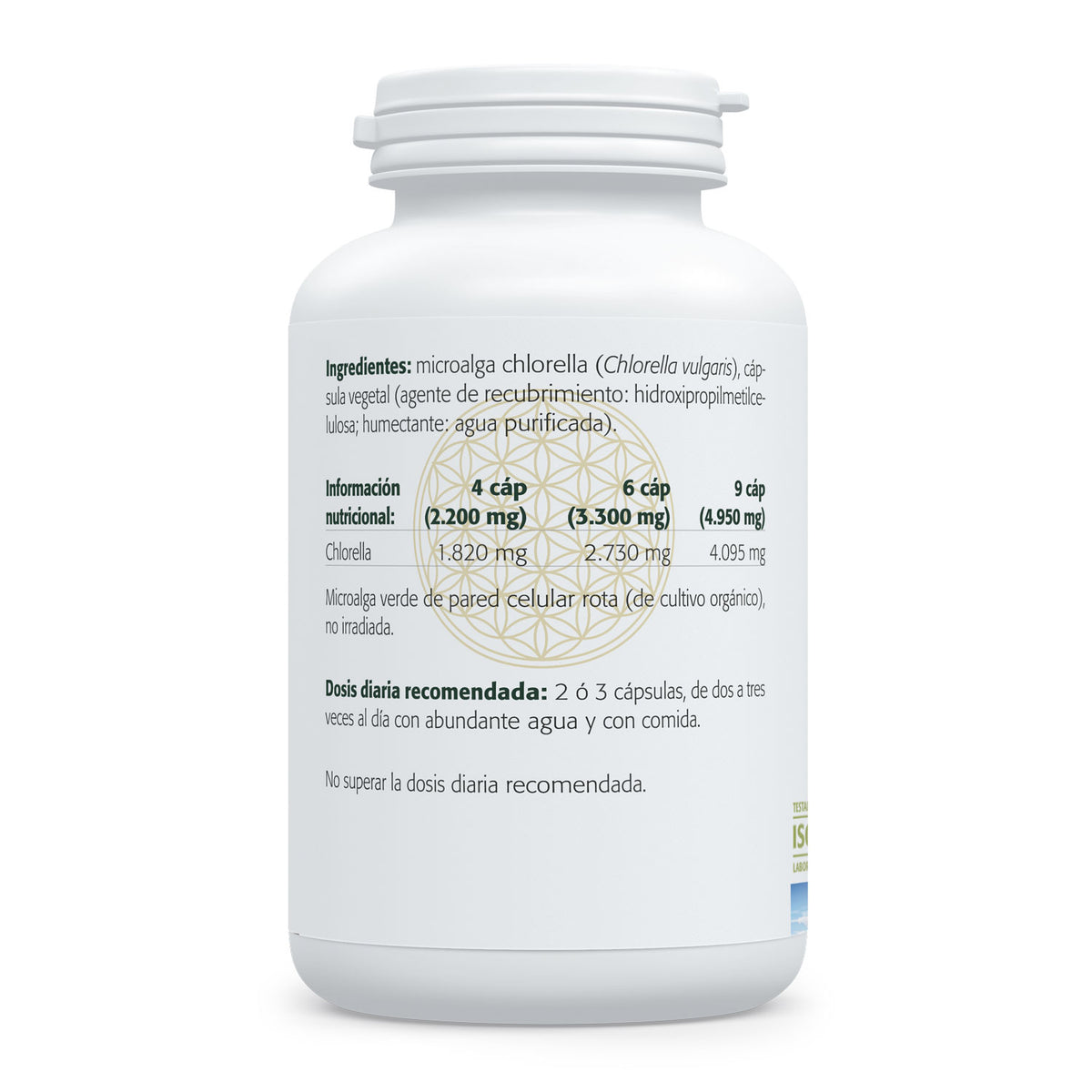 Composición y etiquetado de Chlorella de Sura Vitasan (2)