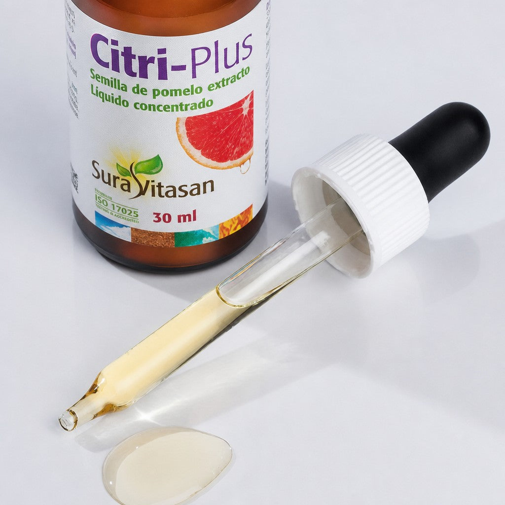 Citri-Plus Líquido de Sura Vitasan – vista 4 (detalle del envase)
