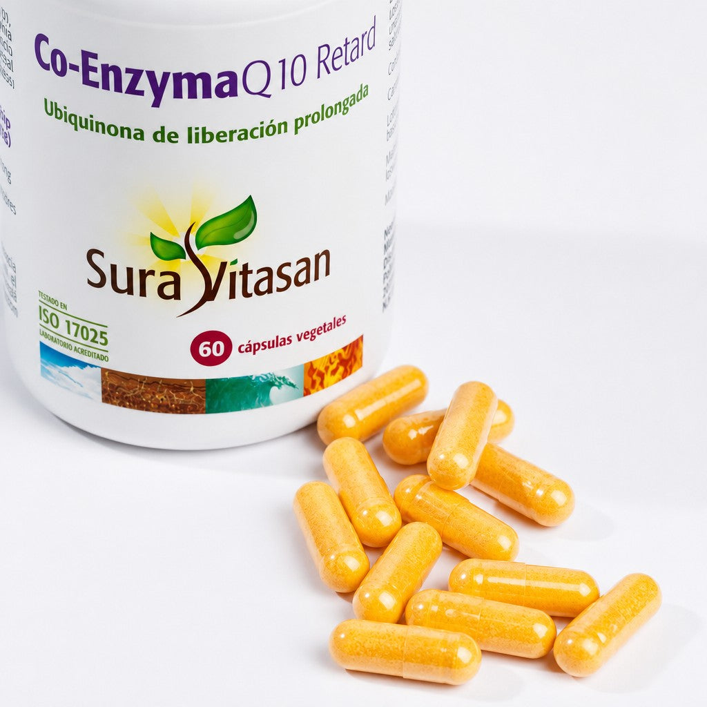 Co-Enzima Q10 Retard de Sura Vitasan – vista 4 (detalle del envase)