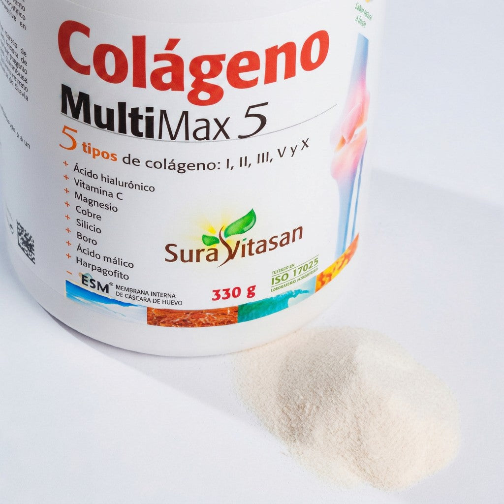 Colágeno Multi Max 5 de Sura Vitasan – vista 4 (detalle del envase)