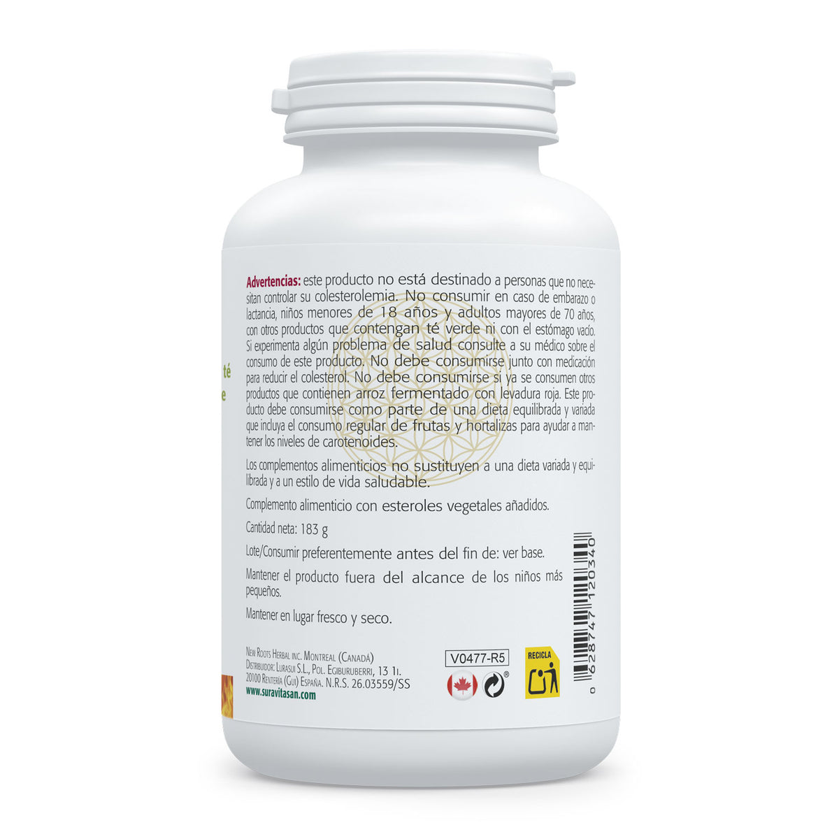 Composición y etiquetado de Colesterin de Sura Vitasan – parte 1
