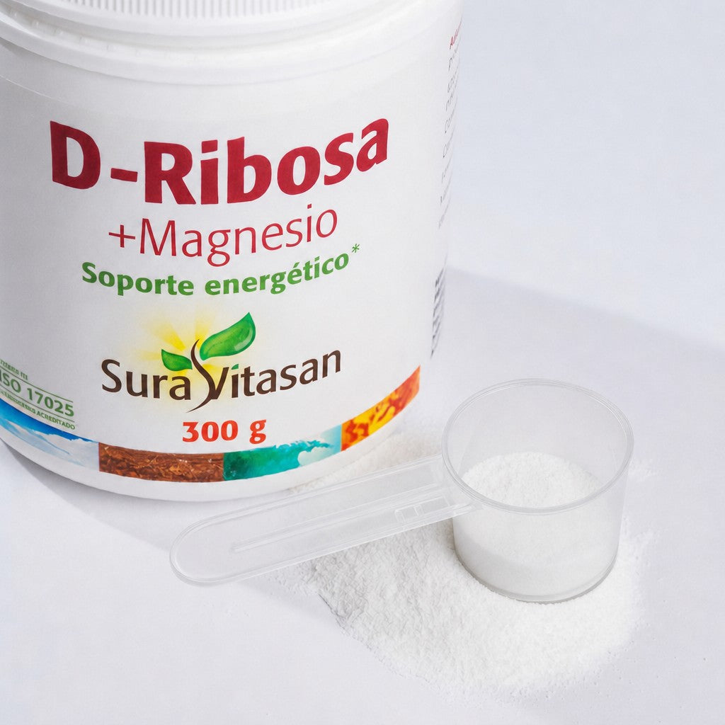 D-Ribosa + Magnesio de Sura Vitasan – vista 4 (detalle del envase)