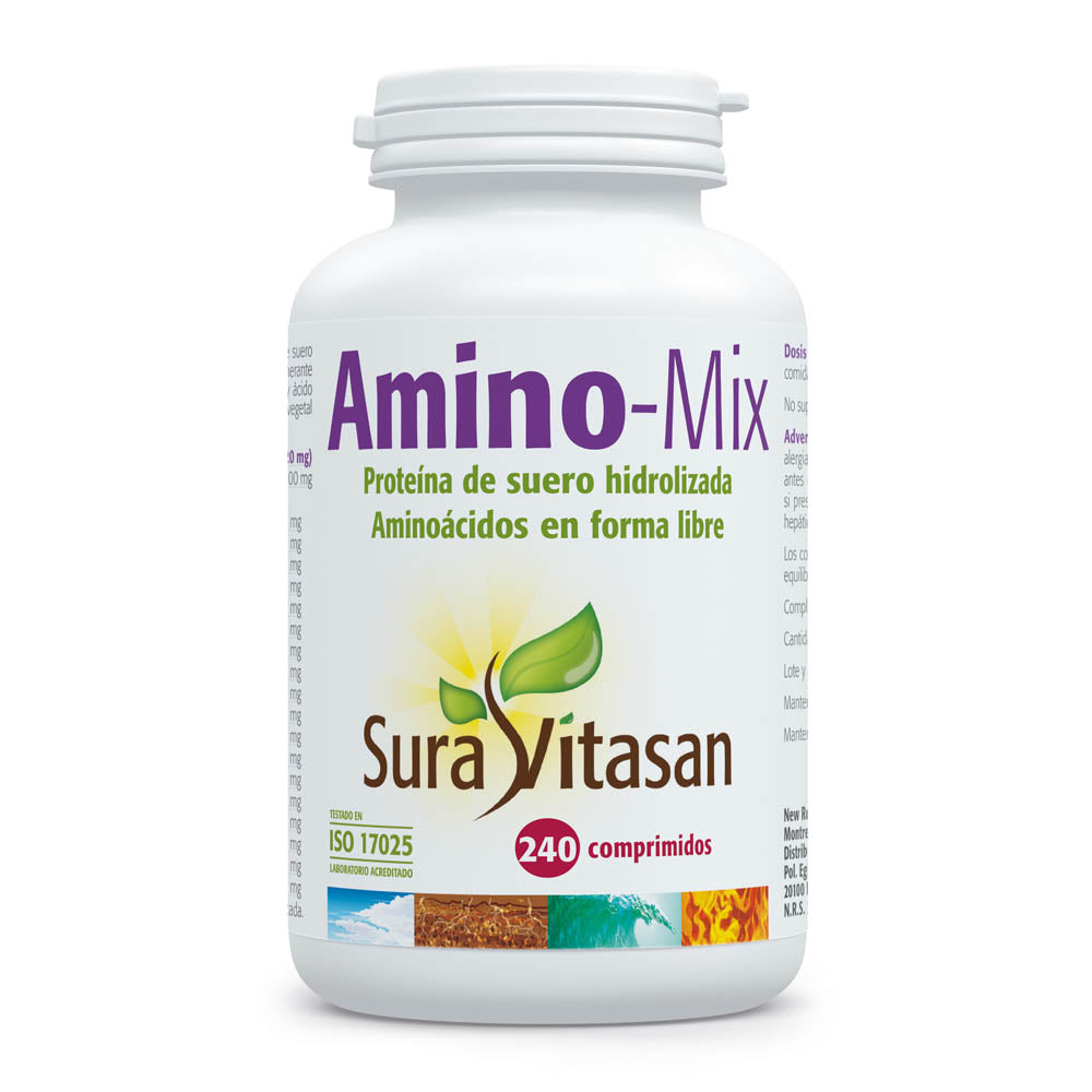 Envase de Sura Vitasan Amino-Mix 240 comprimidos, vista frontal