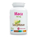 Sura Vitasan Maca raíz de maca Lepidium meyenii 750 mg por cápsula – 120 cápsulas – envase, vista frontal