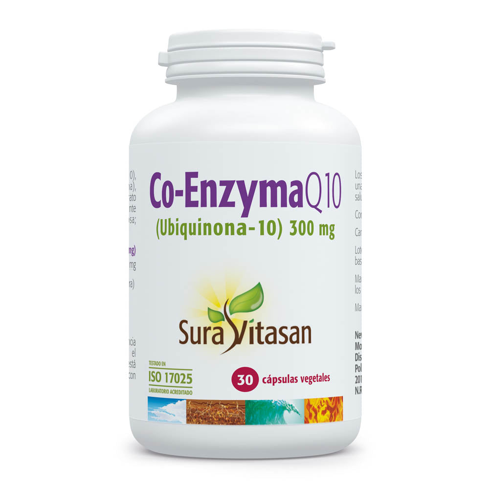 Envase de Sura Vitasan Co-Enzima Q10 30 cápsulas, vista frontal