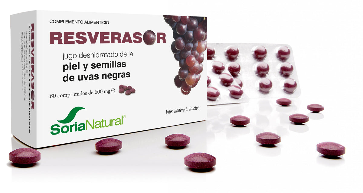 Soria Natural Resverasor 60 comprimidos, imagen de presentación del producto
