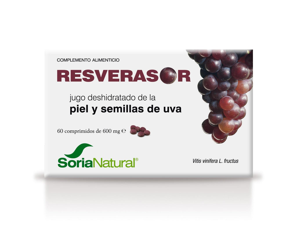 Soria Natural Resverasor 60 comprimidos, vista frontal del envase