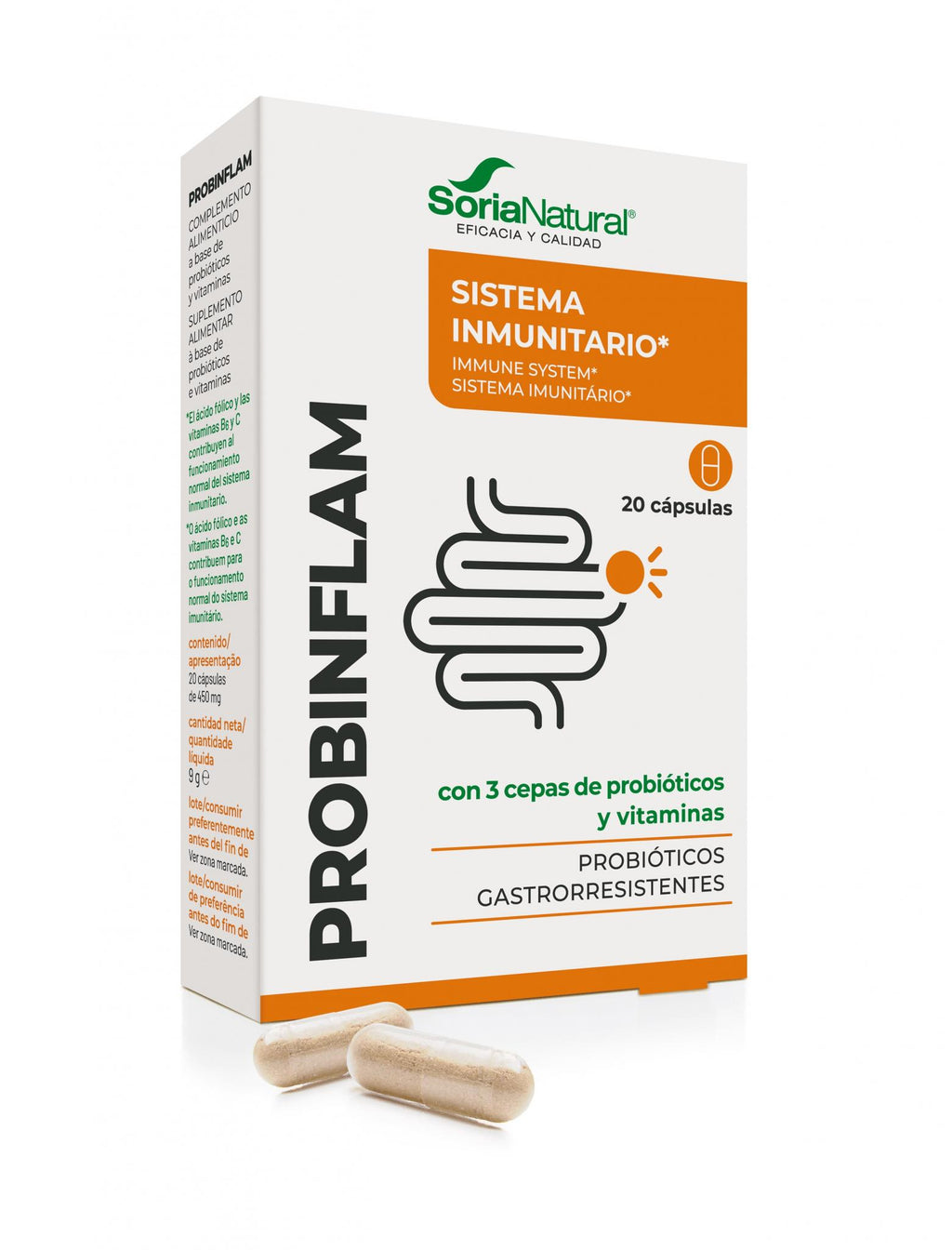 Soria Natural Probinflam 20 cápsulas, imagen principal del envase