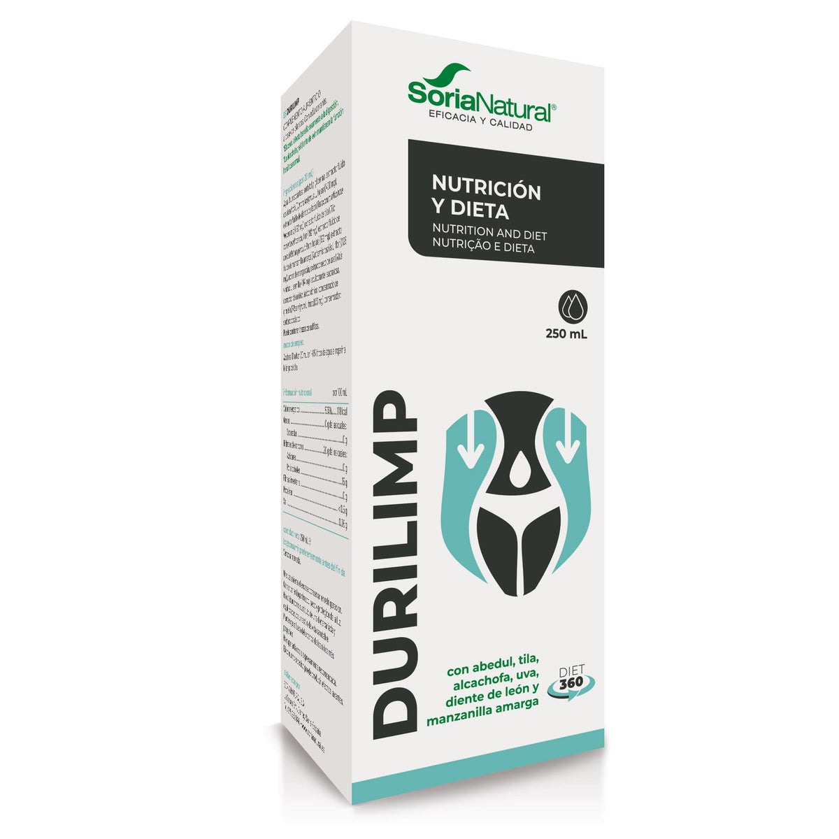 Soria Natural Durilimp 250 ml, caja del producto