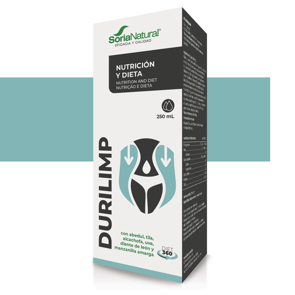 Soria Natural Durilimp 250 ml, envase en vista 3D