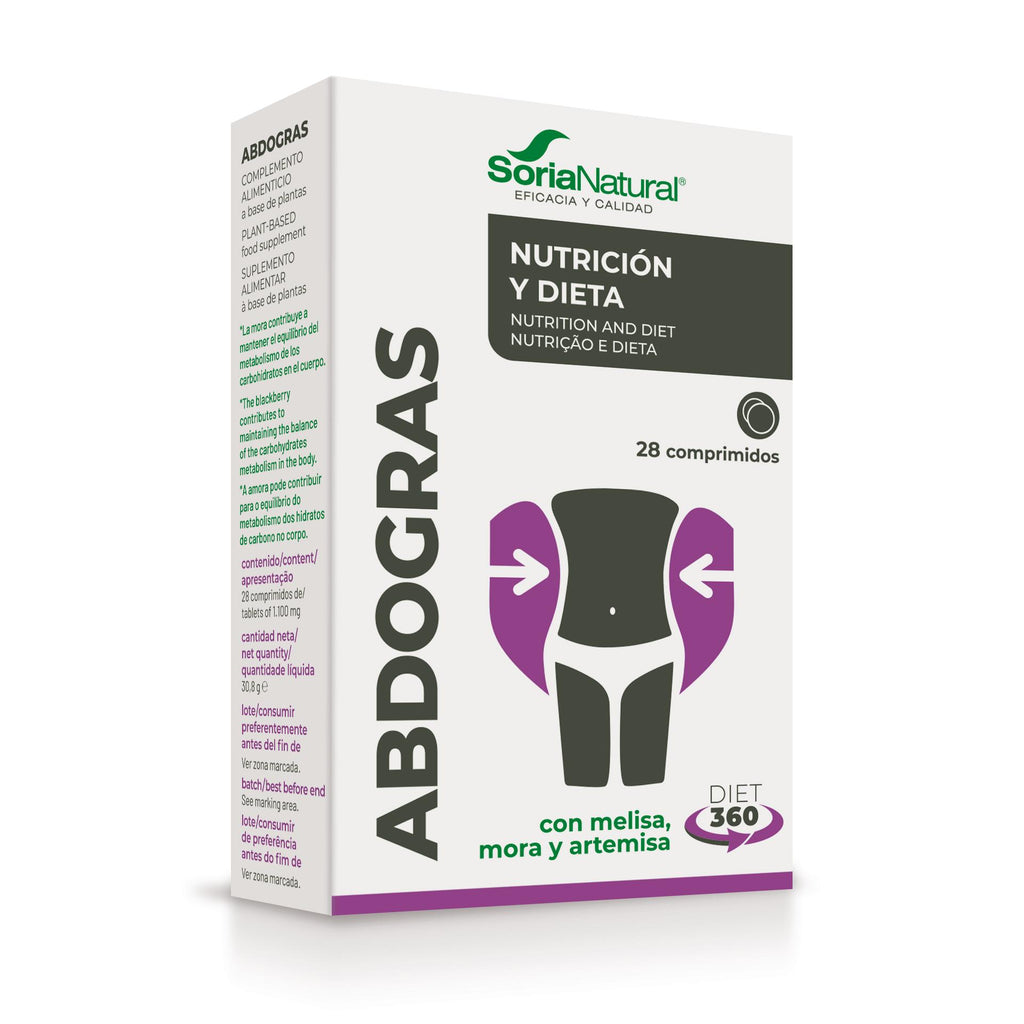 Soria Natural Abdográs 28 comprimidos, caja del producto