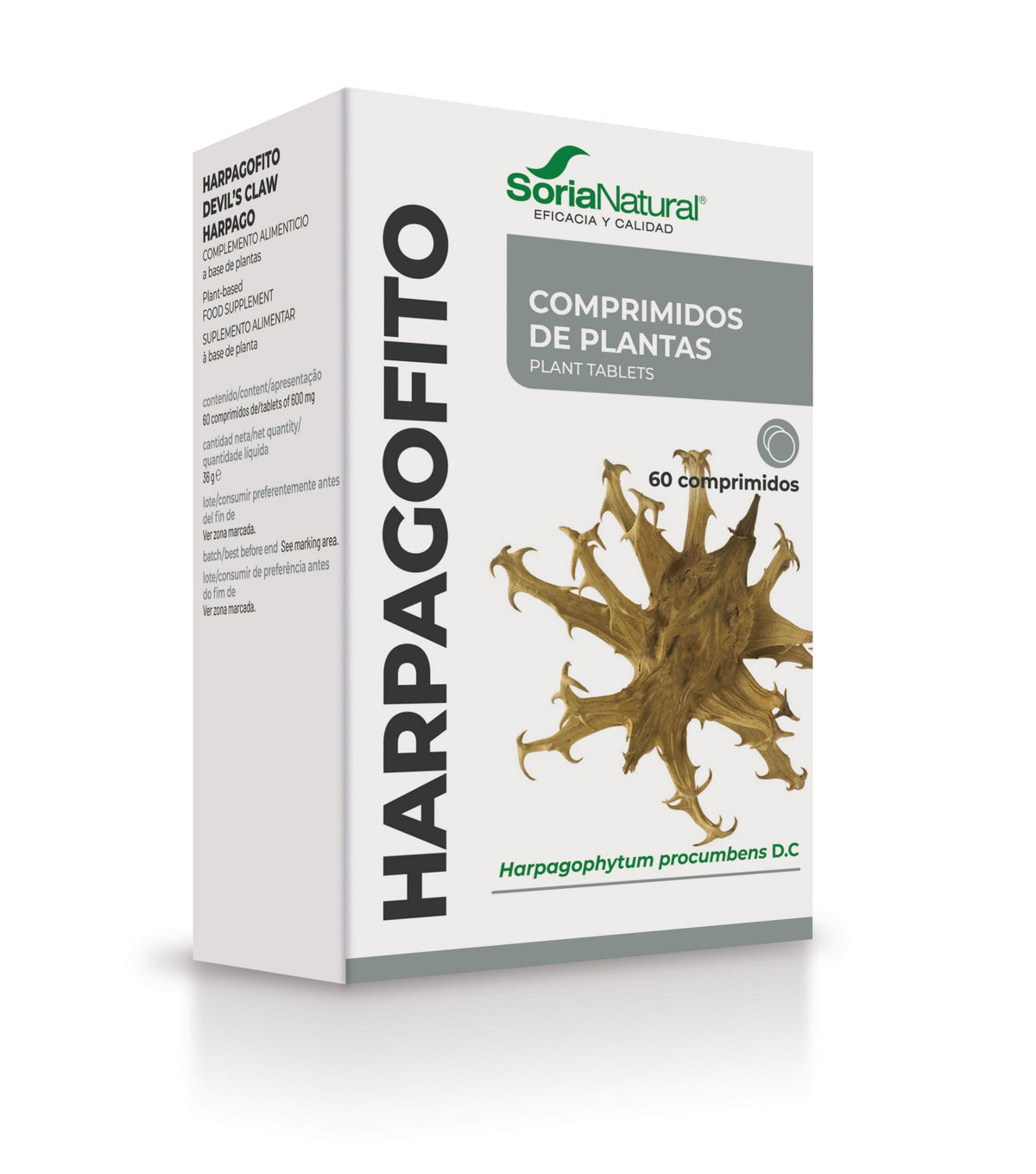Soria Natural Harpagofito 60 comprimidos, envase vista principal