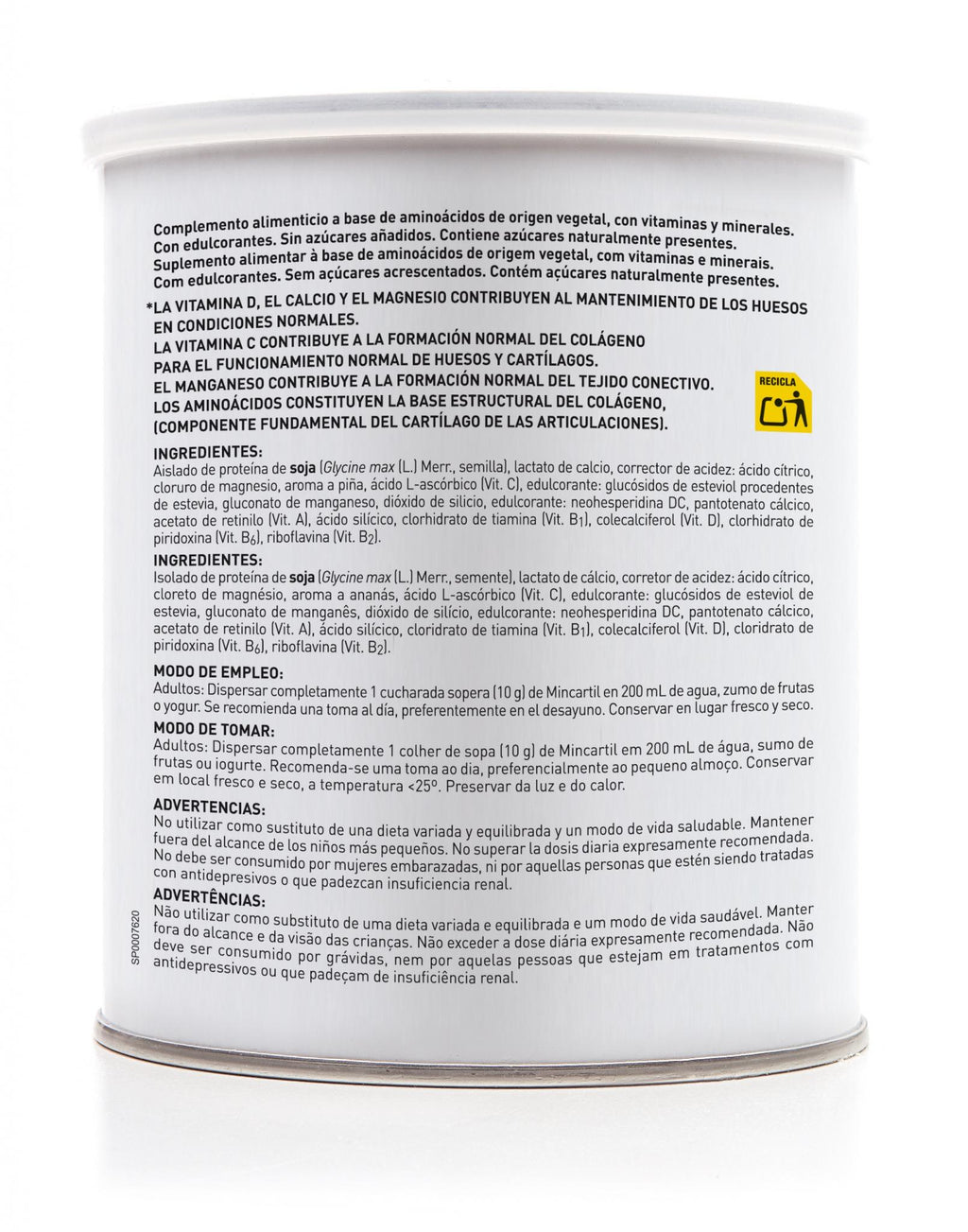Soria Natural Mincartil 300 g, lateral izquierdo del bote