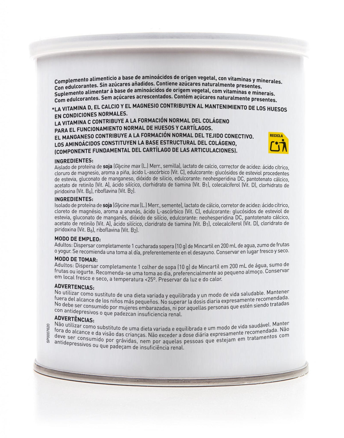 Soria Natural Mincartil 300 g, lateral izquierdo del bote