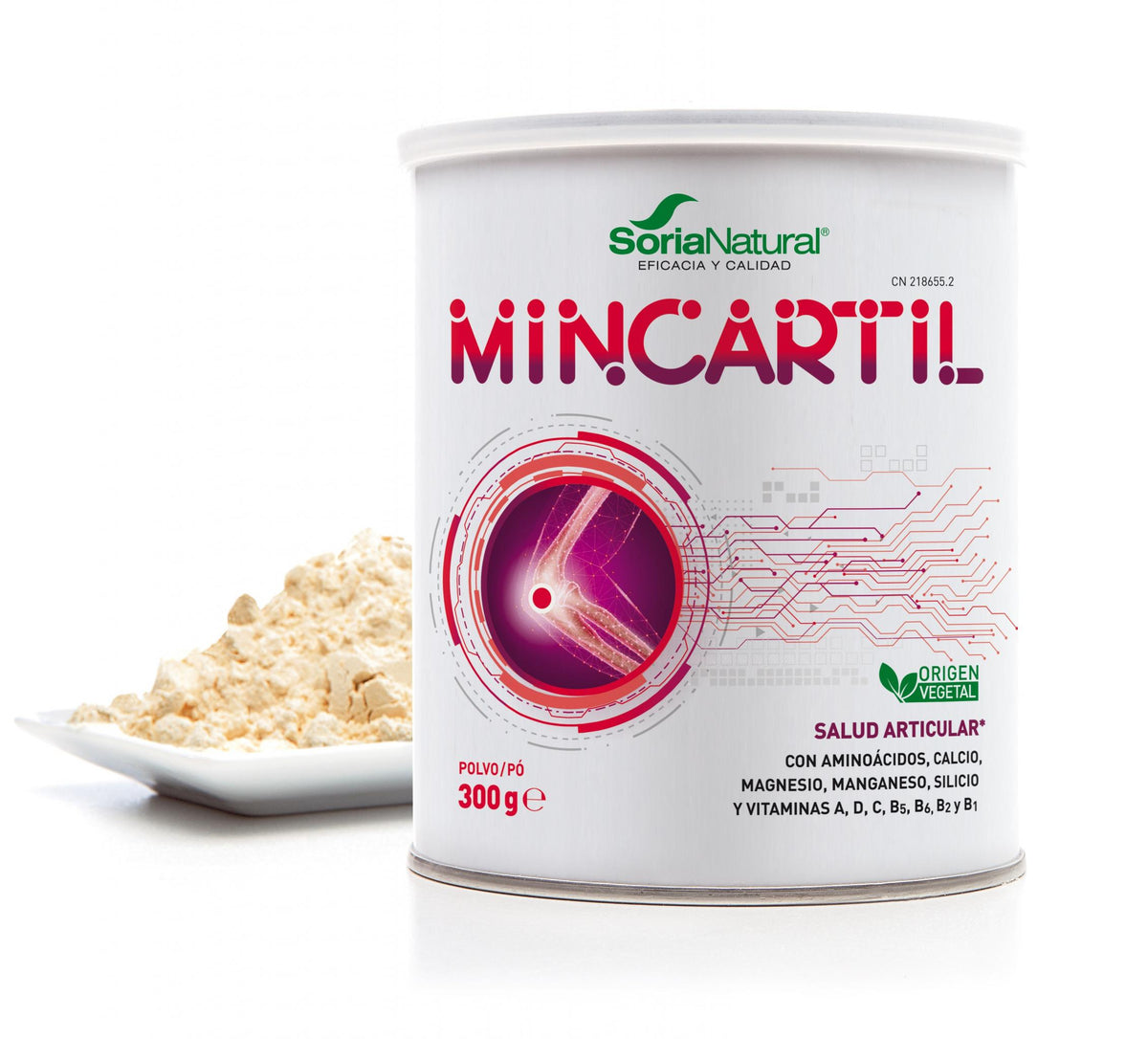 Soria Natural Mincartil 300 g, bote con la etiqueta completa