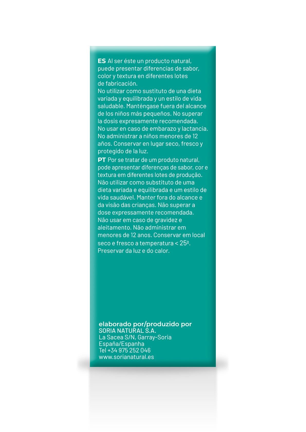 Soria Natural Farinol Composor 01 30 ml, envase, lateral derecho
