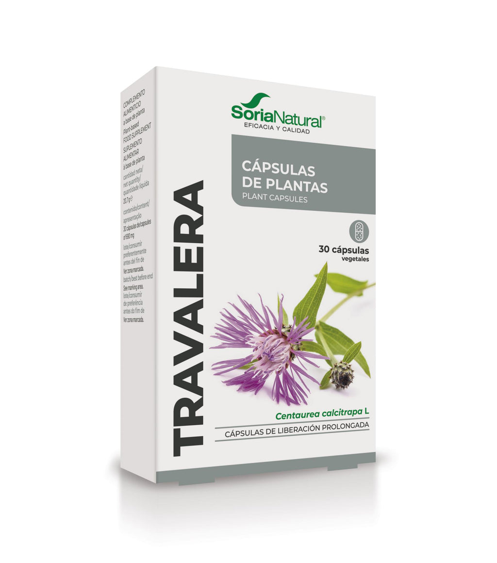 Soria Natural Travalera 30 cápsulas, imagen principal del envase