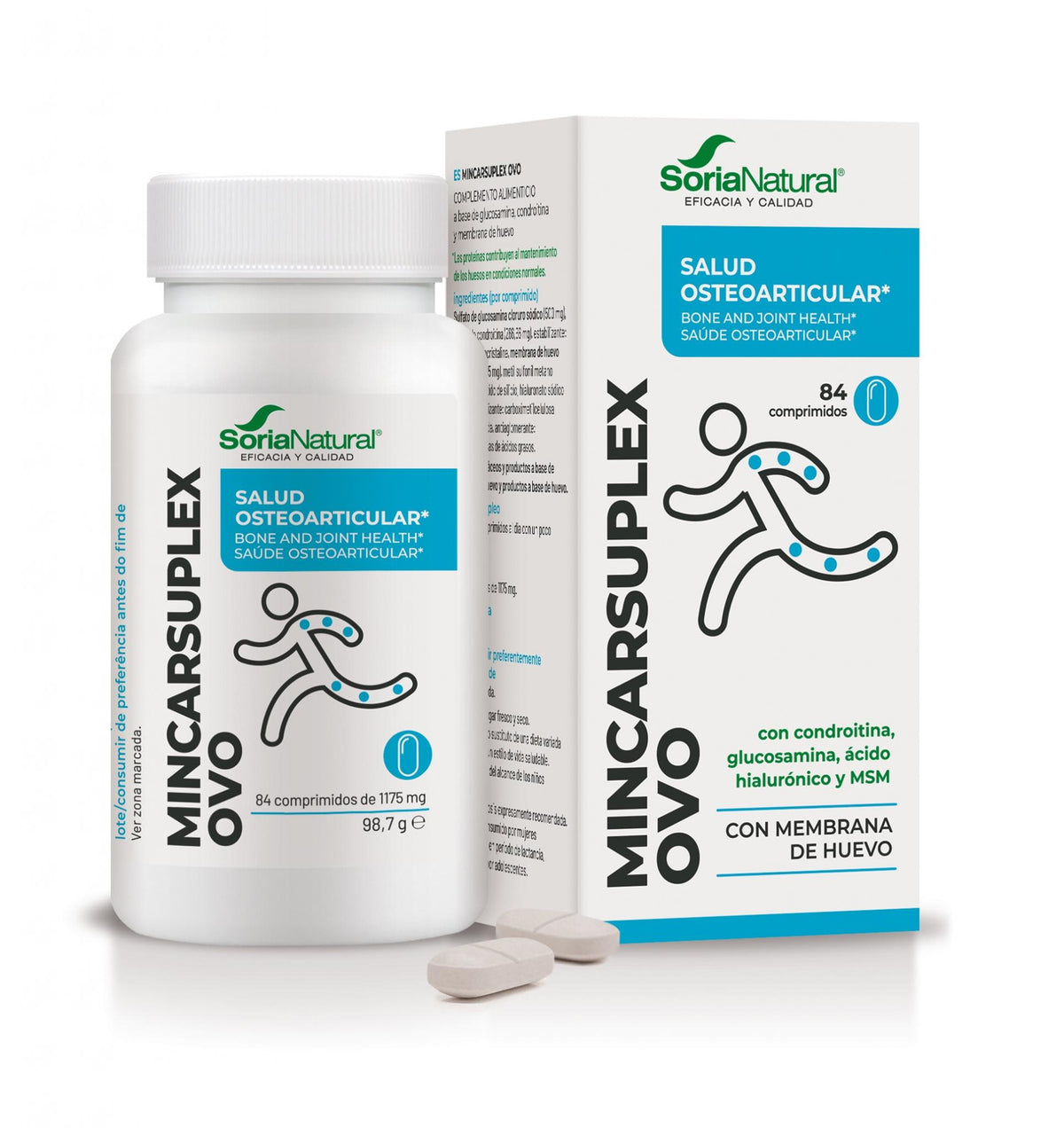 Soria Natural Mincarsuplex Ovo 84 comprimidos, envase con el producto
