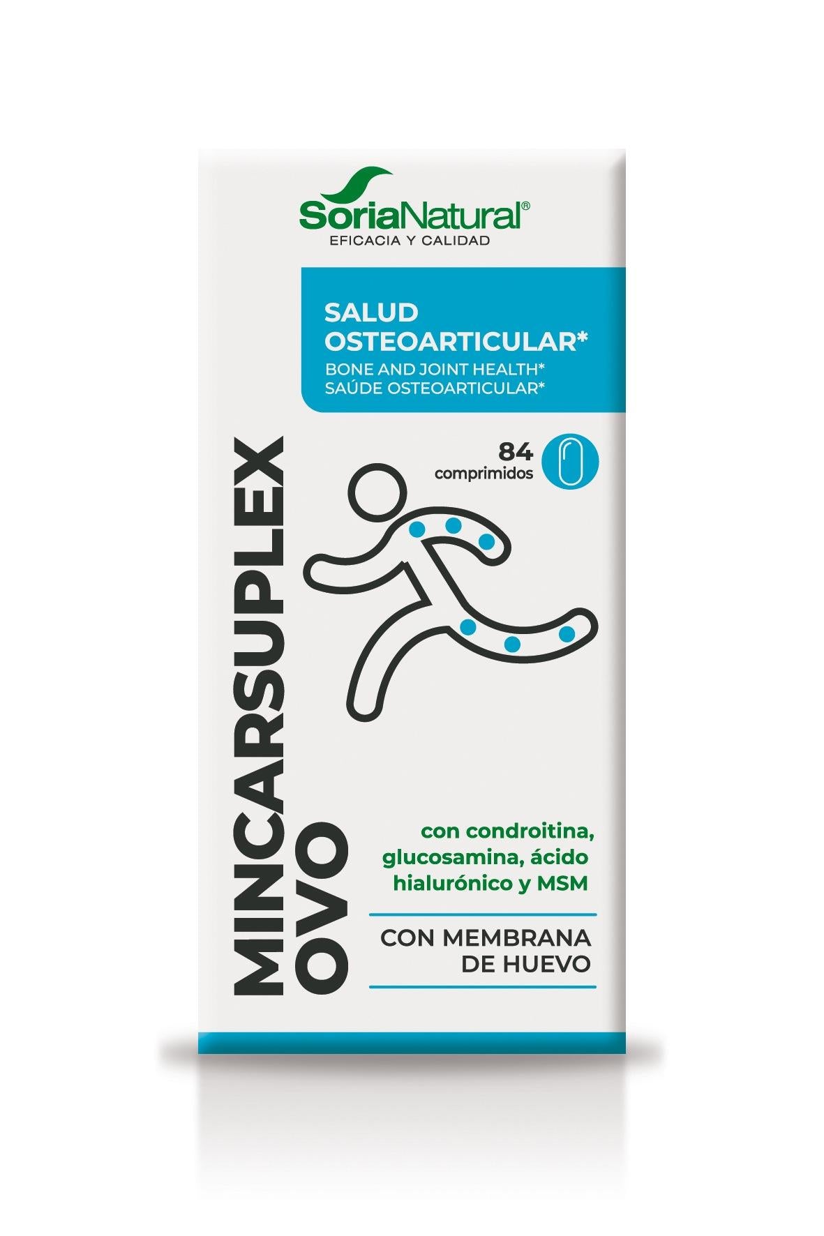 Soria Natural Mincarsuplex Ovo 84 comprimidos, caja, vista frontal