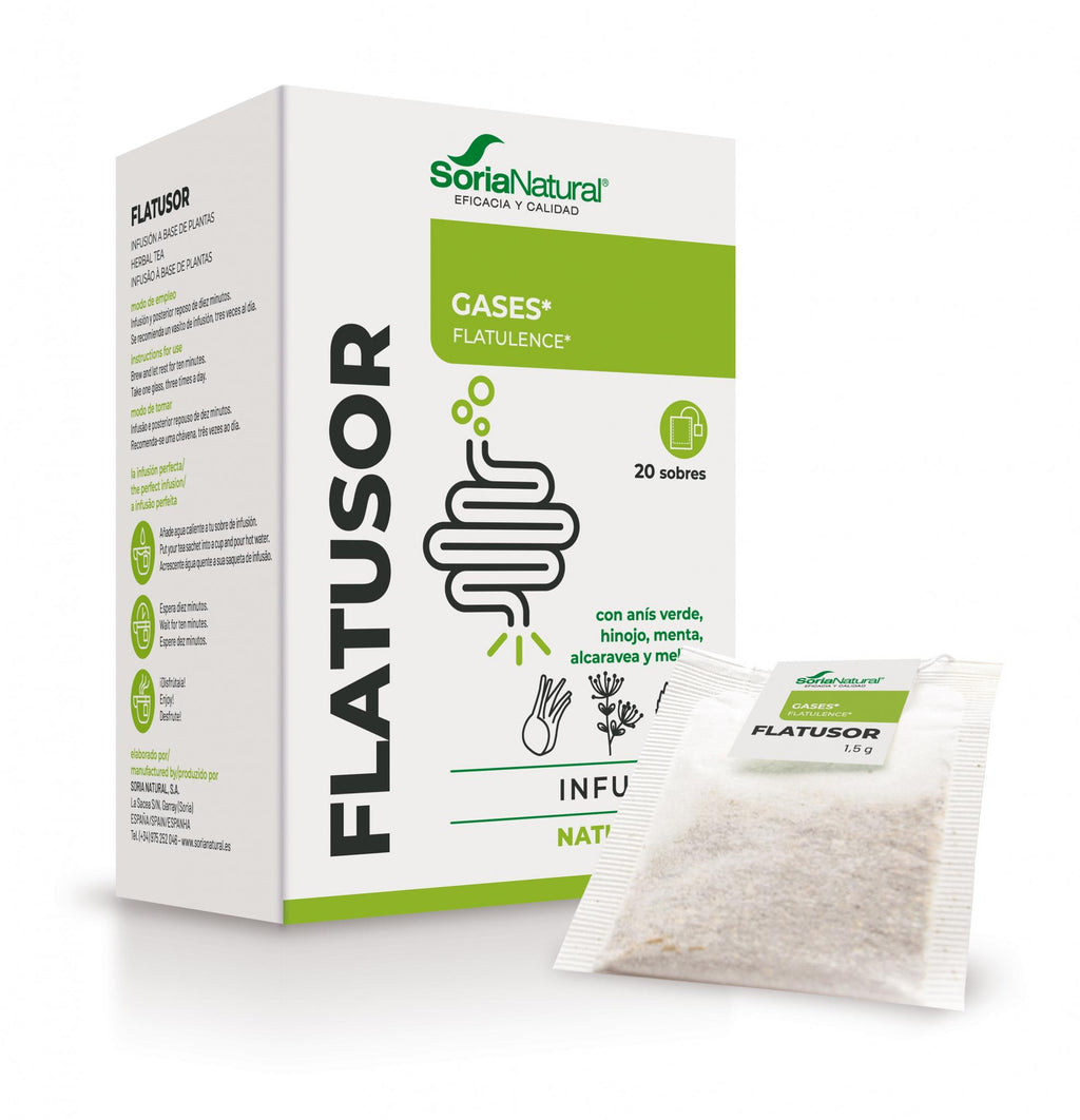 Soria Natural Flatusor Natusor 22 infusión 20 bolsitas, caja vista principal