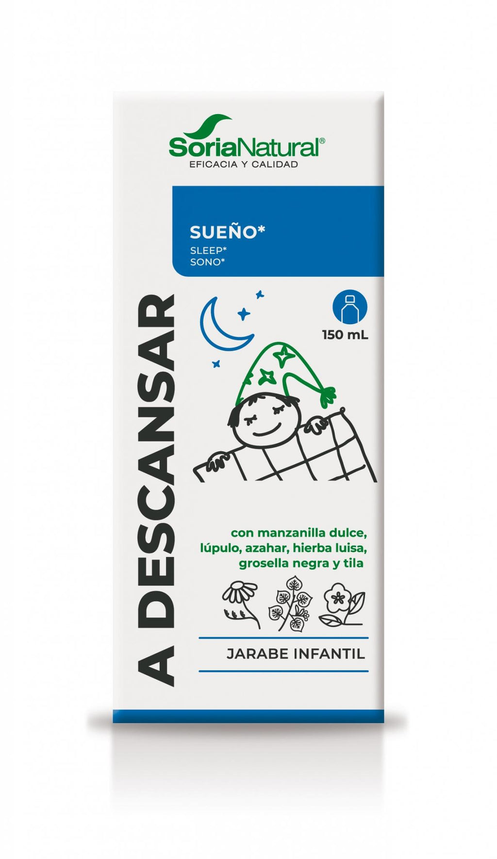 Soria Natural A descansar 150 ml, caja vista frontal