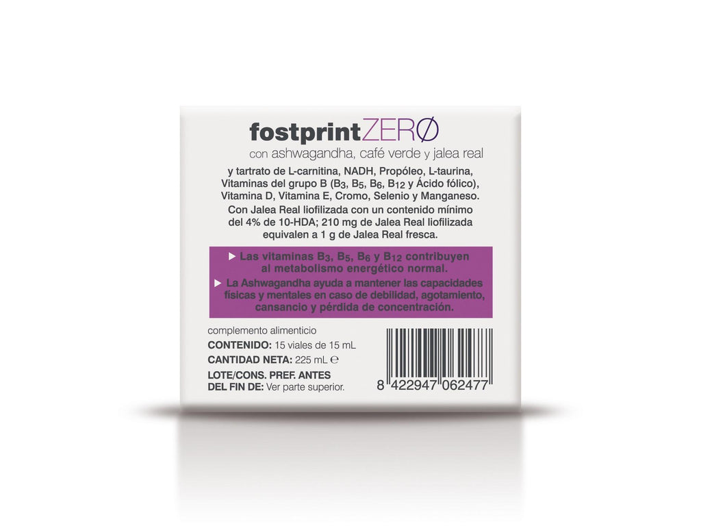 Soria Natural Fost Print Zero 15 viales, lateral derecho del envase