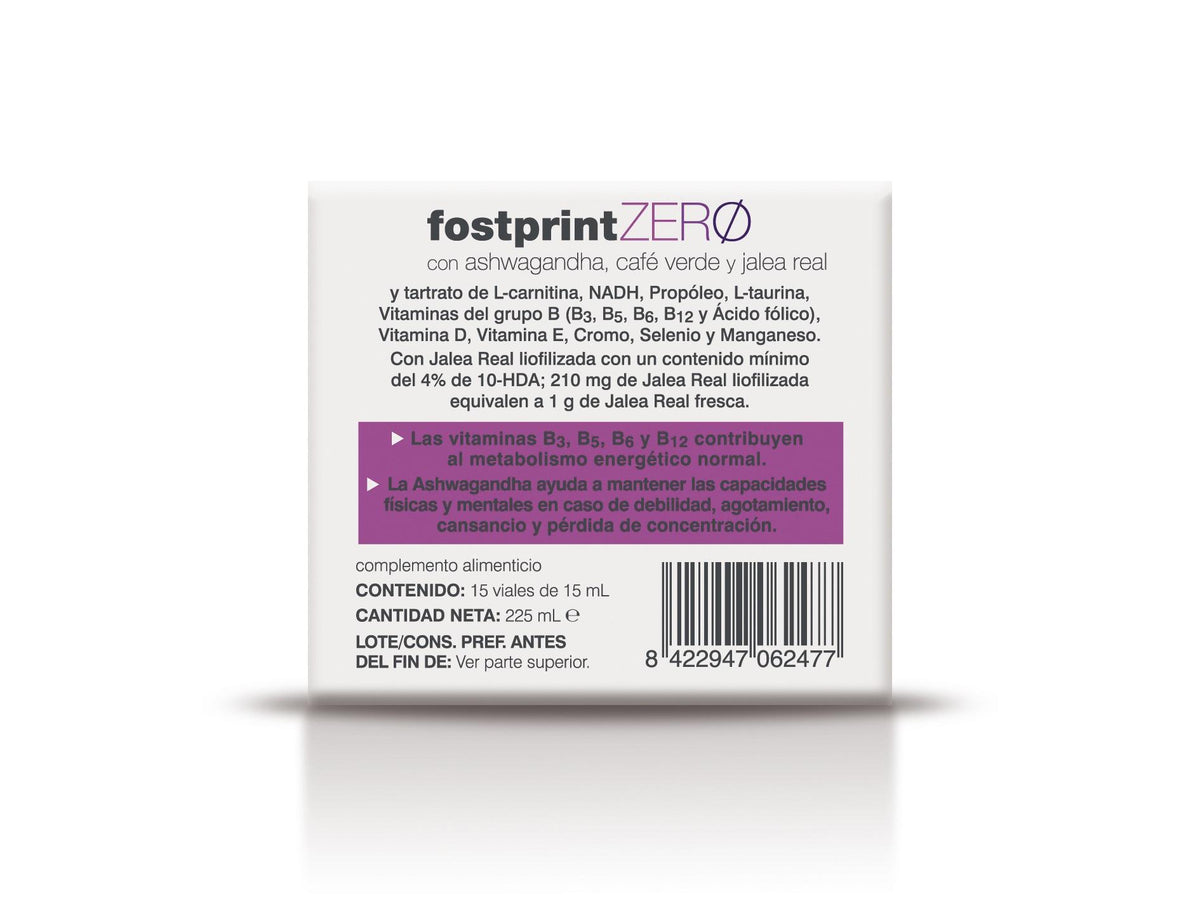 Soria Natural Fost Print Zero 15 viales, lateral derecho del envase