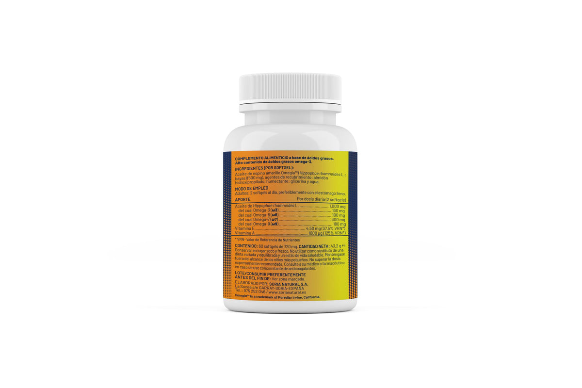 Soria Natural Omega 7 60 perlas, recreación del envase, segunda vista