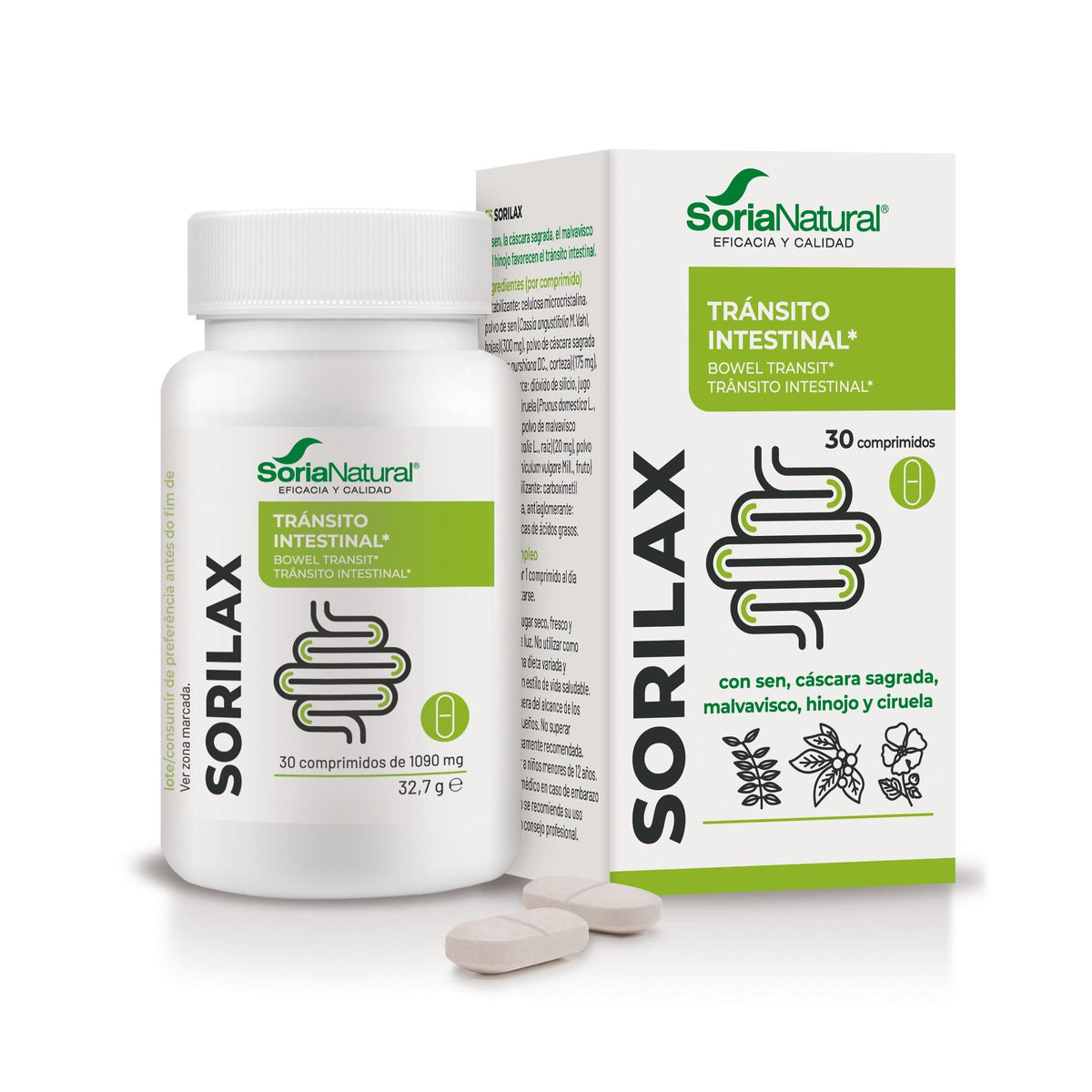 Soria Natural Sorilax 30 comprimidos, imagen principal del envase