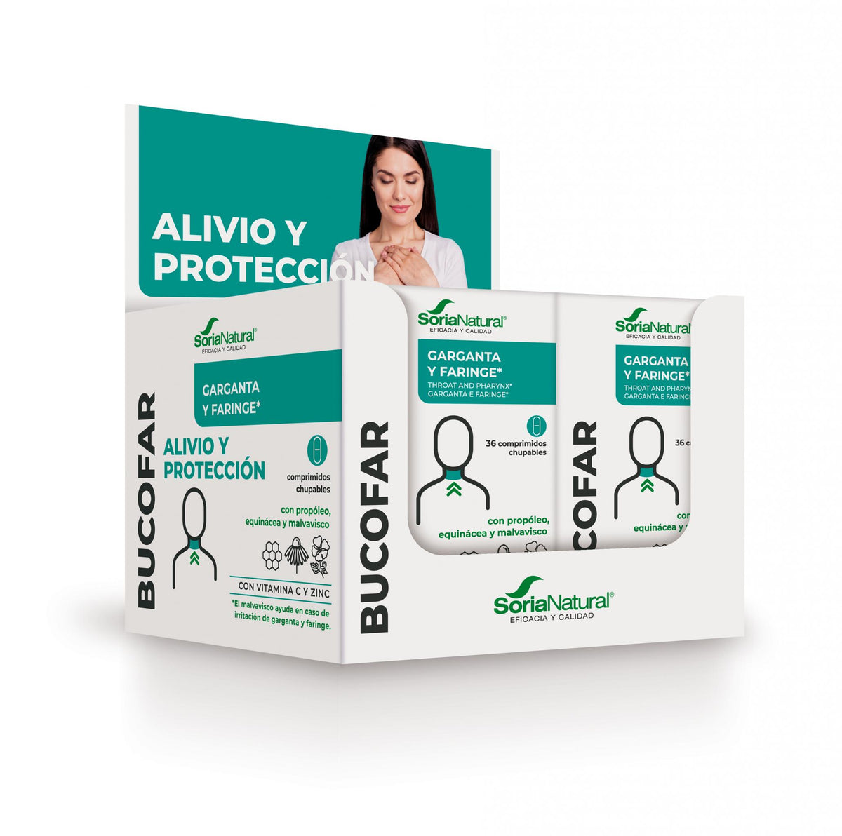 Soria Natural Bucofar 36 comprimidos, tercera imagen del producto