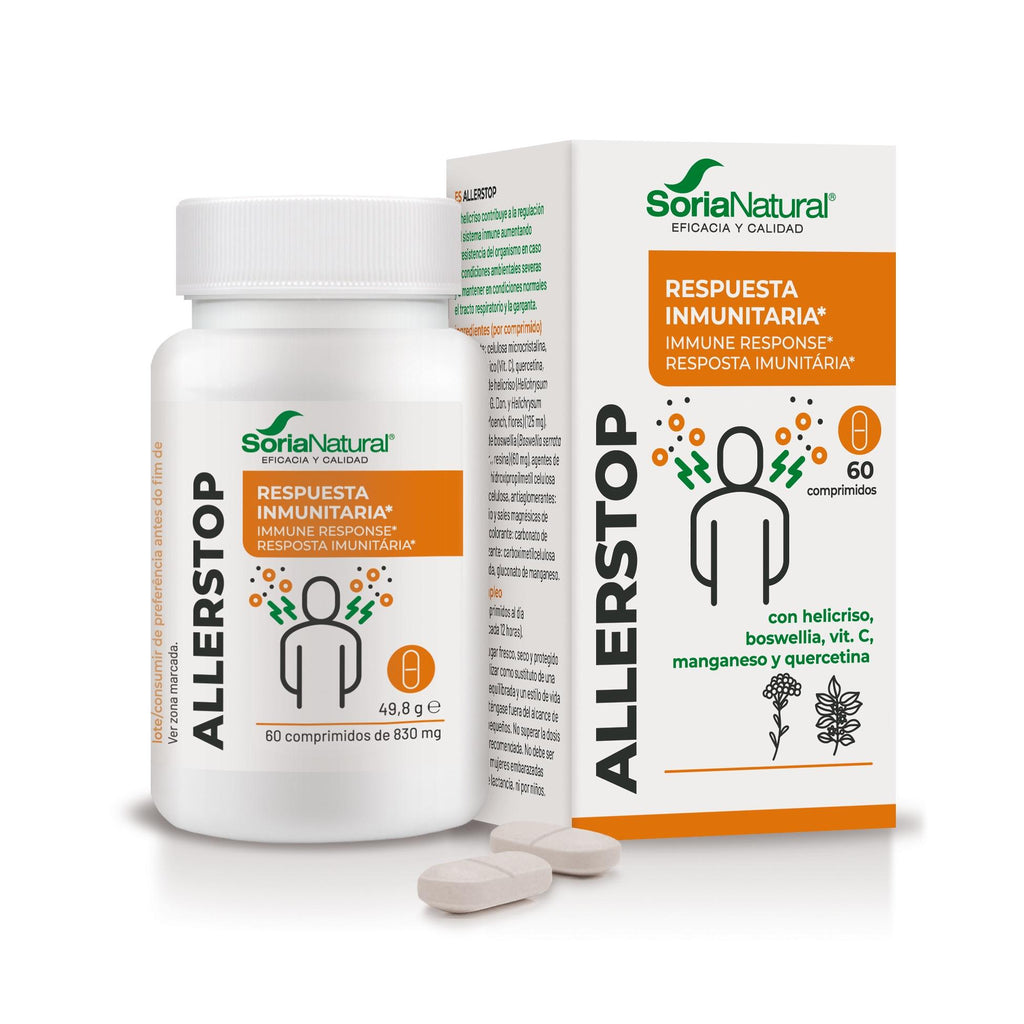 Soria Natural Allerstop 60 comprimidos, imagen principal del envase