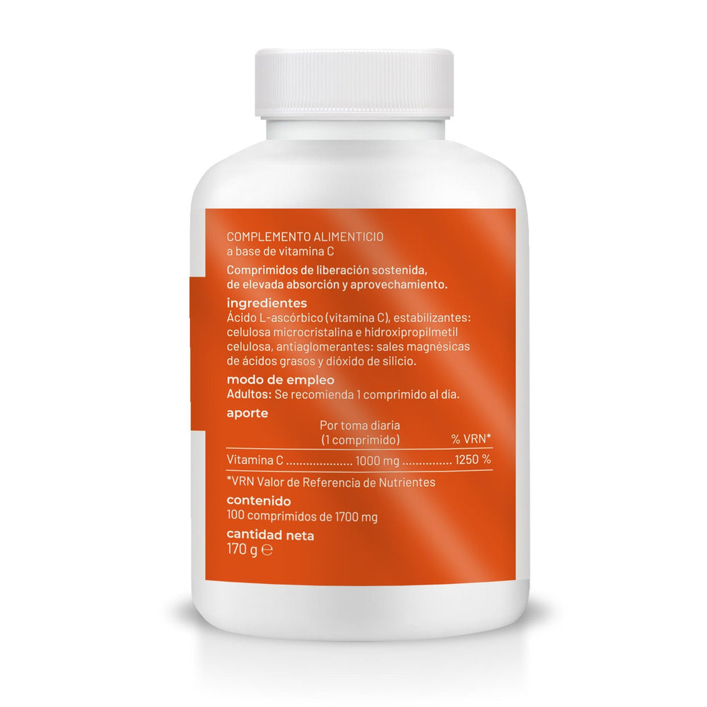Soria Natural Vitamina C 1000 mg liberación sostenida 100 comprimidos, tercera vista del envase