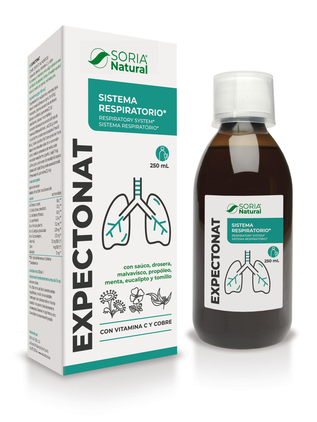 Soria Natural Expectonat 250 ml, frasco de jarabe, imagen principal