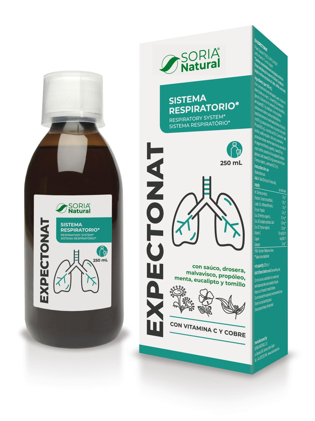 Soria Natural Expectonat 250 ml, frasco de jarabe, segunda vista