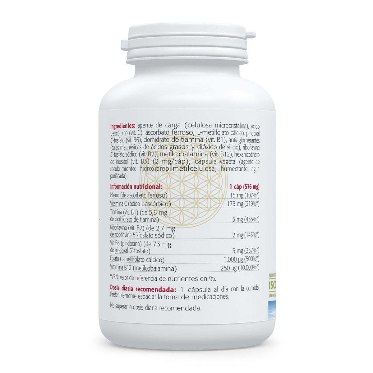 Hierro 15 mg de Sura Vitasan, foto 2 del producto (envase o etiqueta)