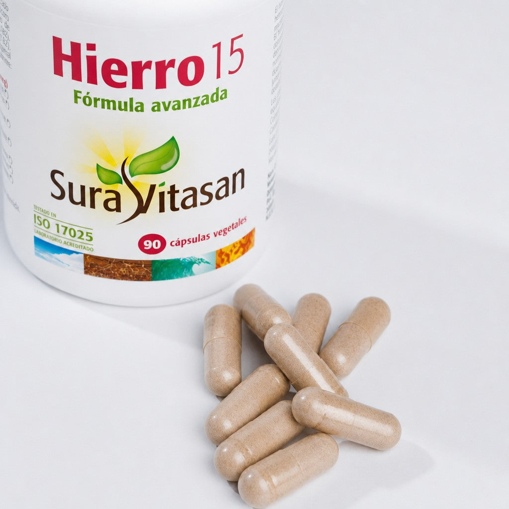 Hierro 15 mg de Sura Vitasan, foto 4 del producto (envase o etiqueta)