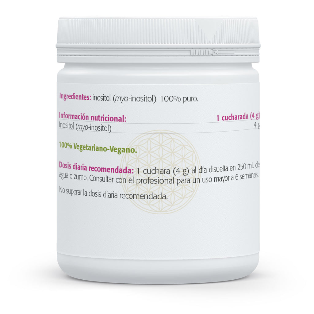 Composición y etiquetado de Inositol en polvo de Sura Vitasan – tabla nutricional