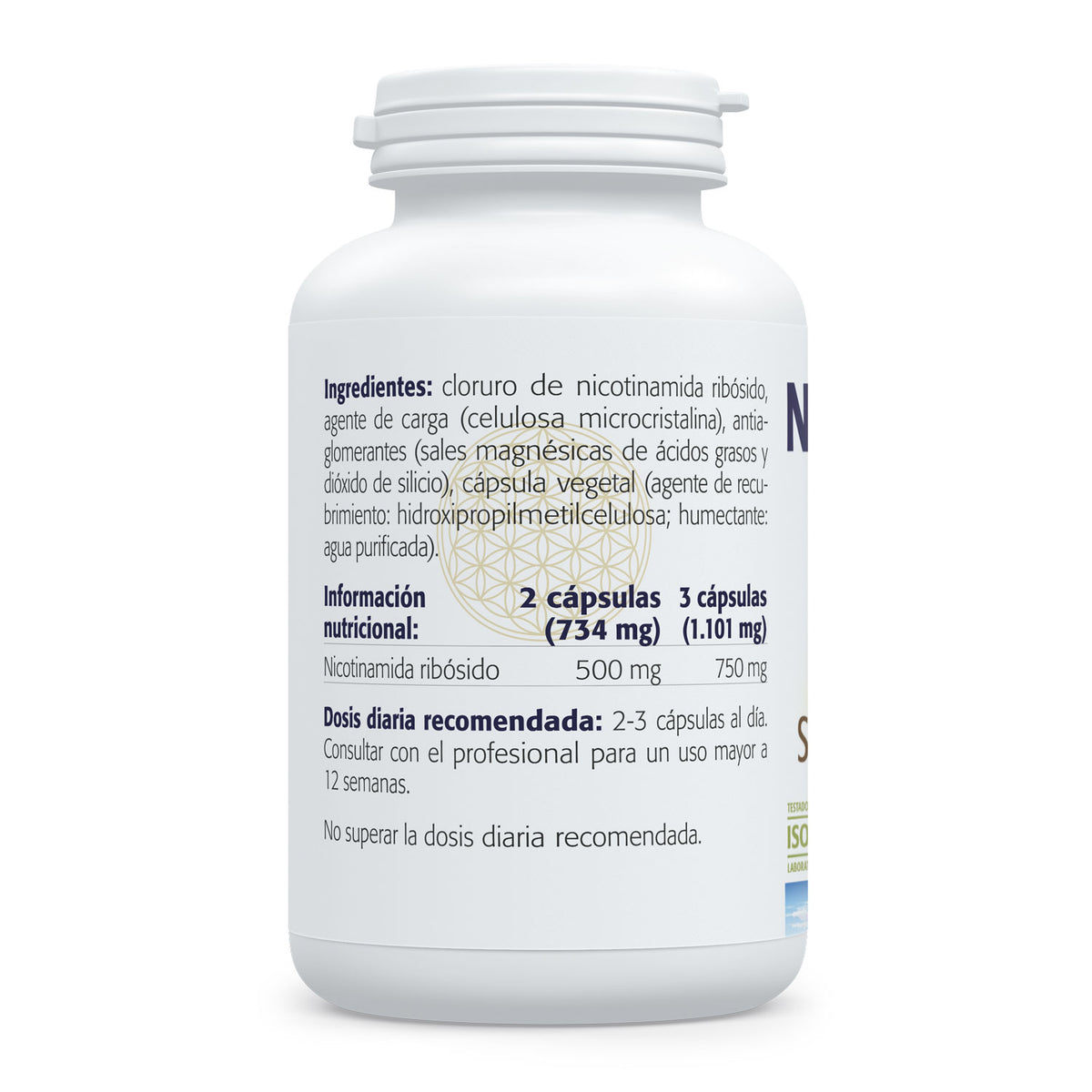 Composición y etiquetado de NAD+ Cell Excell de Sura Vitasan – vista 3